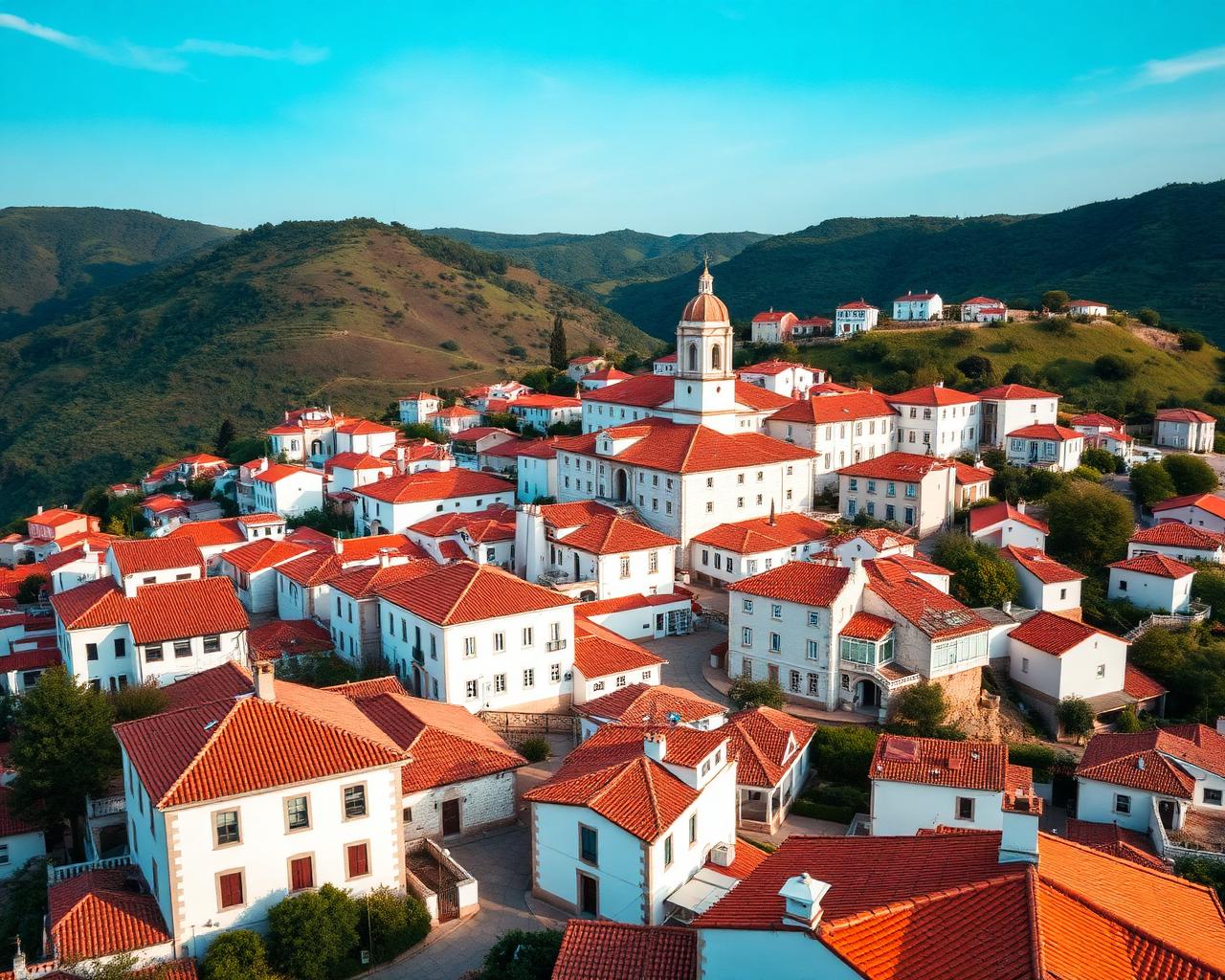 Vista de uma vila portuguesa